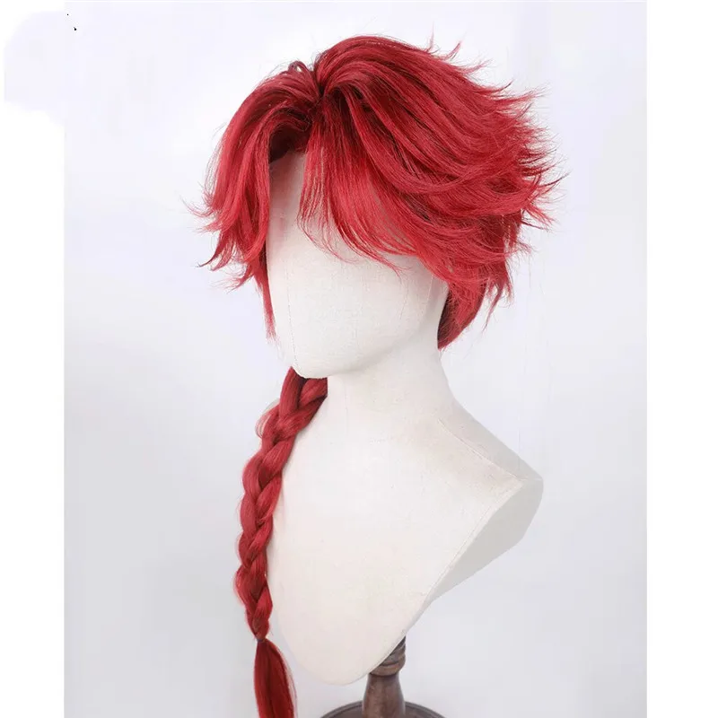 Solo in stile Link Click Vein Parrucca Cosplay Costume Rosso Cos Parrucche Fan Prop Anime Halloween Gioco di ruolo Set