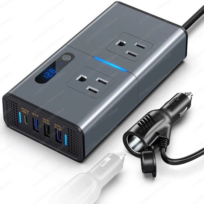 Car inverter 200W cigarette lighter super fast charging USB power converter socket PD charger