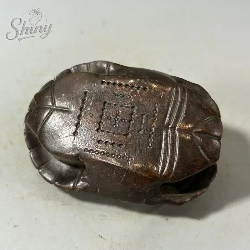Antique Copper Turtle Shell Handles Portable Small Ornaments and Home Decoration Items