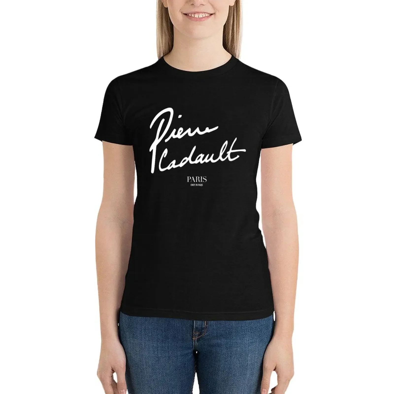 Emily In Paris Pierre Cadault T-Shirt shirts graphic tees plus size tops black t-shirts for Women