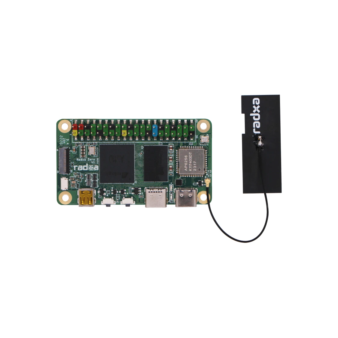 Radxa ZERO 2 Pro SBC Amlogic A311D 6 núcleos com NPU GPU WiFi 5 BT 5 Computador de placa única eMMC integrado