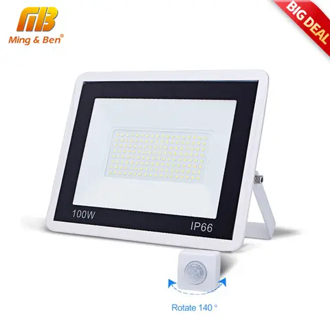 Waterproof outdoor LED floodlight with PIR sensor MING&BEN
