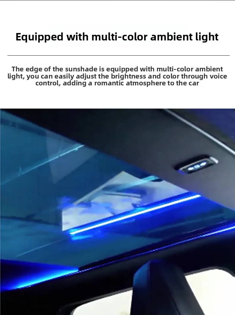 Electric Power Sunshade System for Tea Cybertruck New Condition Voice Control Ambient Light NEV Parts & Accessories for Cars