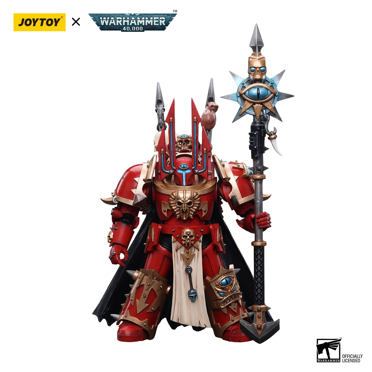 JOYTOY Warhammer 40k 1/18 Action Figures ChaosSpace Marines Crimson Slaughter Sorcerer Lord in Terminator Armor Mecha Modello