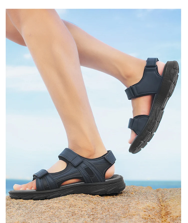 Herren-Sportsandalen, Outdoor, Wandern, wasserdicht, Strandsport, Herren-Sandalen, Sommer, offene Zehen, verstellbare Schnürsenkel – Detail 26