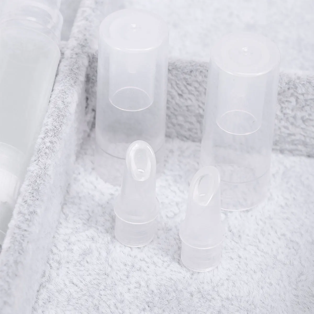 3 uds pluma de doble párpado plástico transparente diseño giratorio cepillo de maquillaje de larga duración ajuste de párpado pluma portátil