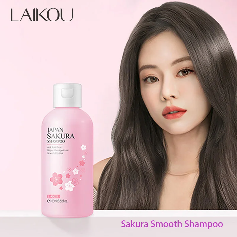 

LAIKOU Sakura Shampoo Repair Damaged Hair Moisturizing Nourishing Anti Dandruff Oil Control Shampoos Hair Cleansing Care 100ml