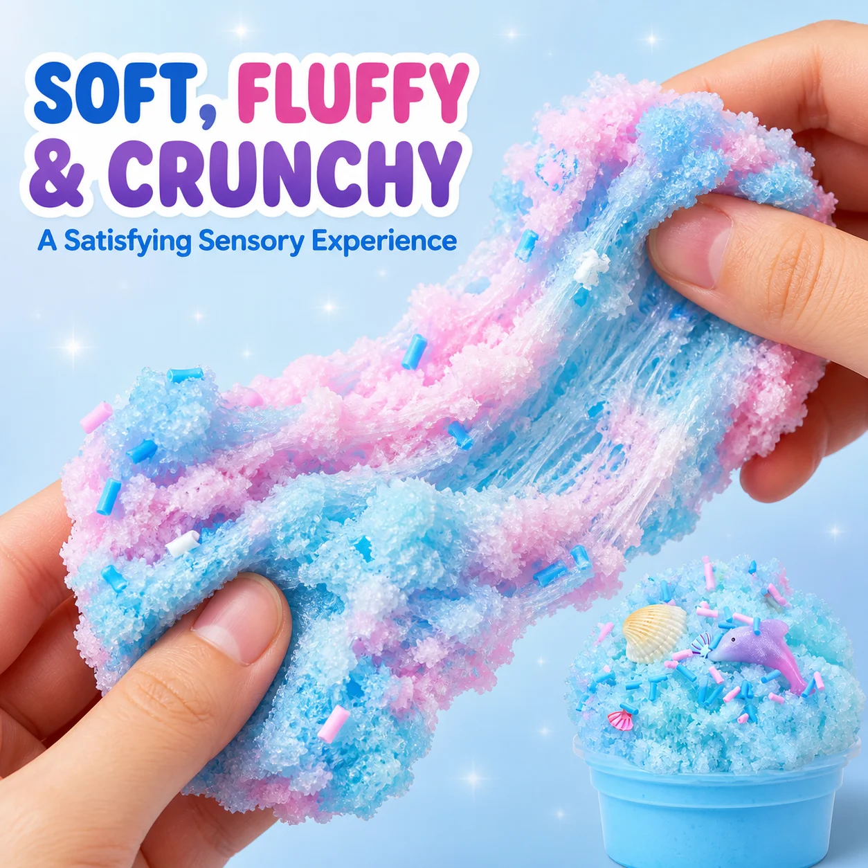 Slime Ocean Foam Putty Set, Soft Slime, Stress-Relieving DIY Toy, Kids Party Toy, Perfect Birthday Gift for Children