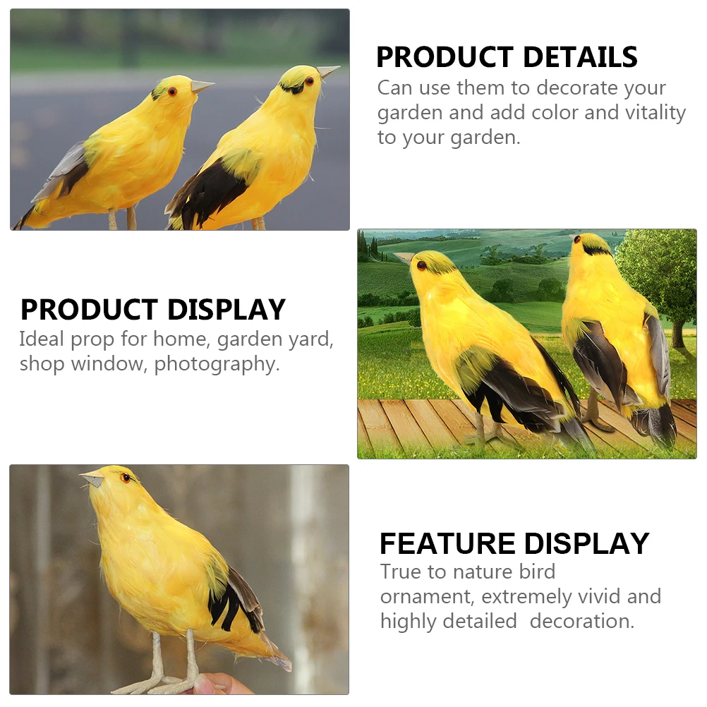 

Simulation Yellow Model Desktop Decor Ornament Garden Home Decoration Artificial Vivid Realistic Small Size Easy