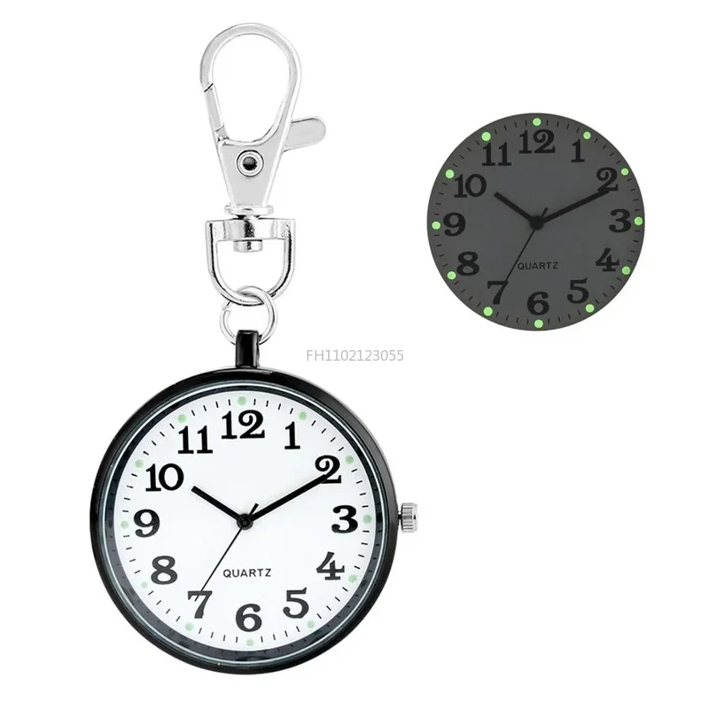 

Pocket Watches Fashion Nurse Watch Keychain Mini time reminder portable items for Women Men Trendy Electronic Clock Key Chain