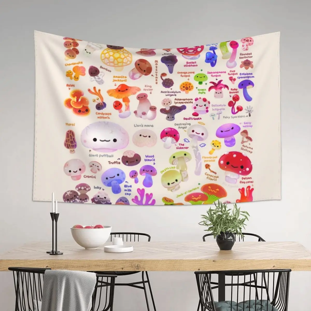 

Mushroom - light Tapestry Bed Room Decoration Room Decoration Aesthetic Home Decoration Accessories Tapestry