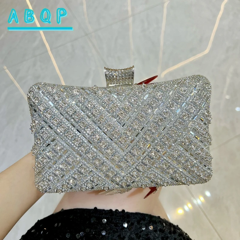 Dinner Fashion Women's Bag Luxury Brand Fashion Diamond-encrusted Women's Shoulder Bag High Quality Chain Shiny Women's Handbag