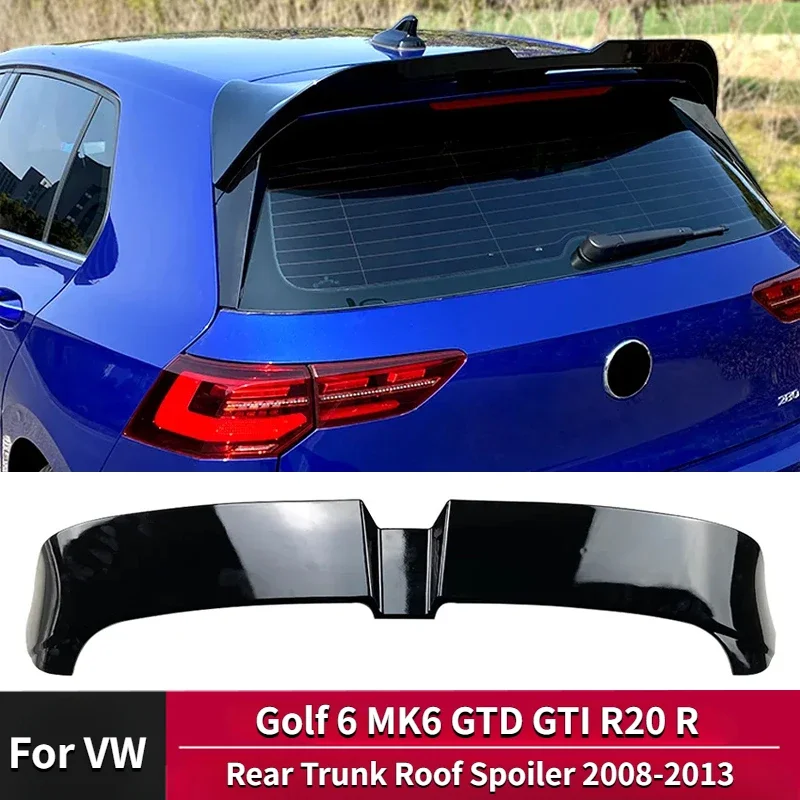 For VW Golf 6 MK6 GTD GTI R20 R 2008-2013 Car Rear Trunk Roof Spoiler Wings for Oettinger Style Spoiler Body Kits Accessories