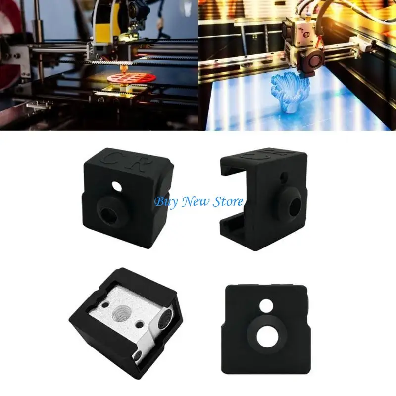 

20CE for CR-6 Hotend Silicone Sock Black Cover Printers Hotend Part Heatblock Case Heat Insulation Silicone Cover