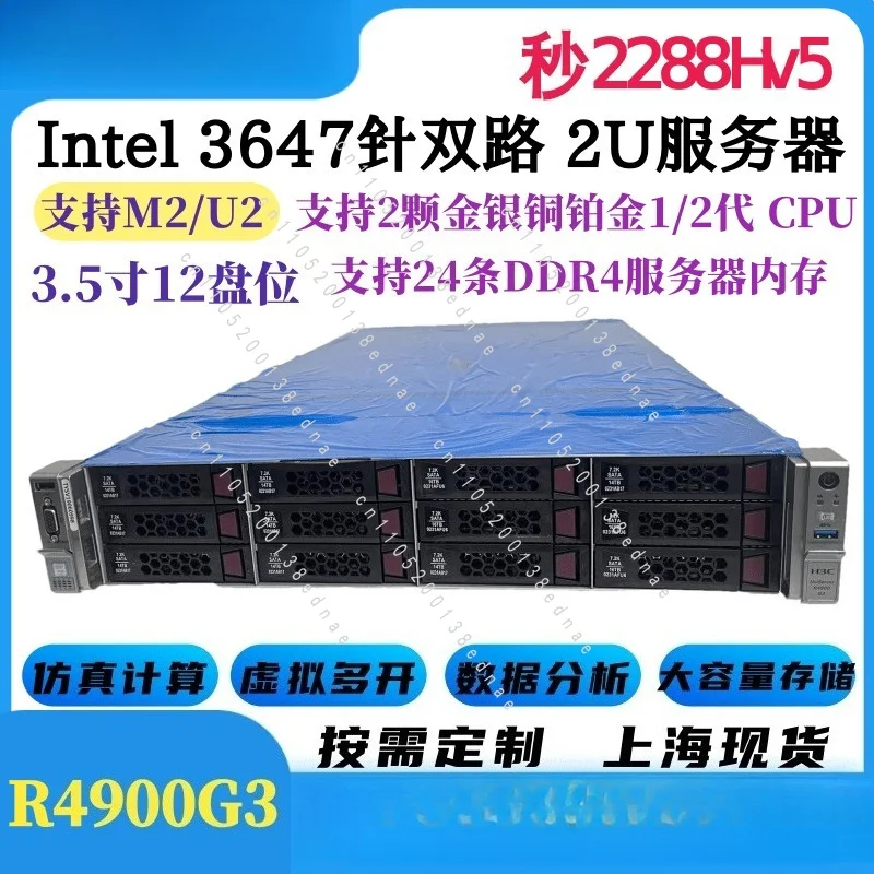 H3C R4900G3 Dual-channel 8175M Virtualized Database 2U Server, Supports 6 U2 R4300g3