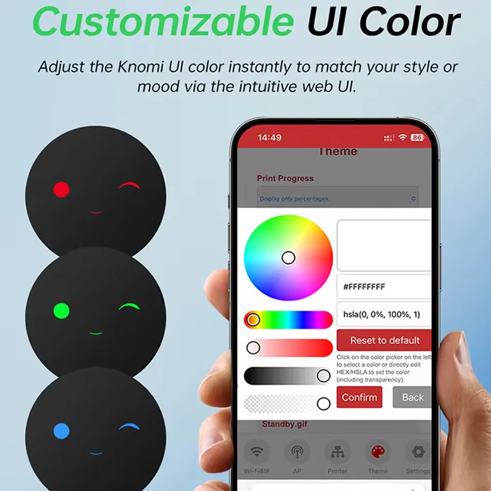 Originele Creator Knomi Hi voor Creality Hi 3D-printer Smart Display Seamlesslal-time Print Monitoring Tool OTA Firmware Update