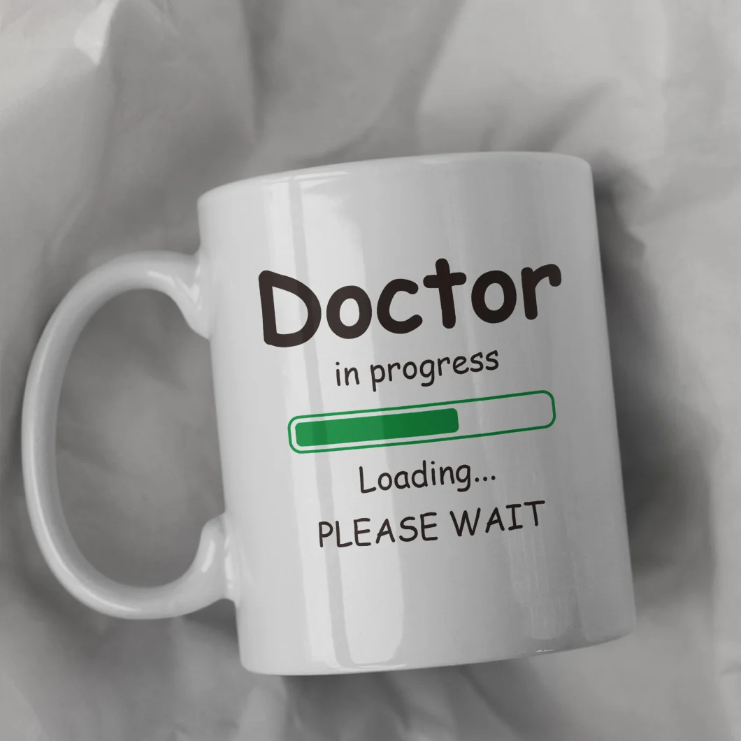 1pc 11oz/330ml Funny Doctor In Progress Loading Mug - Ceramic Coffee Cup With Humorous PhD Graduation Gift Design, Insulated Reu