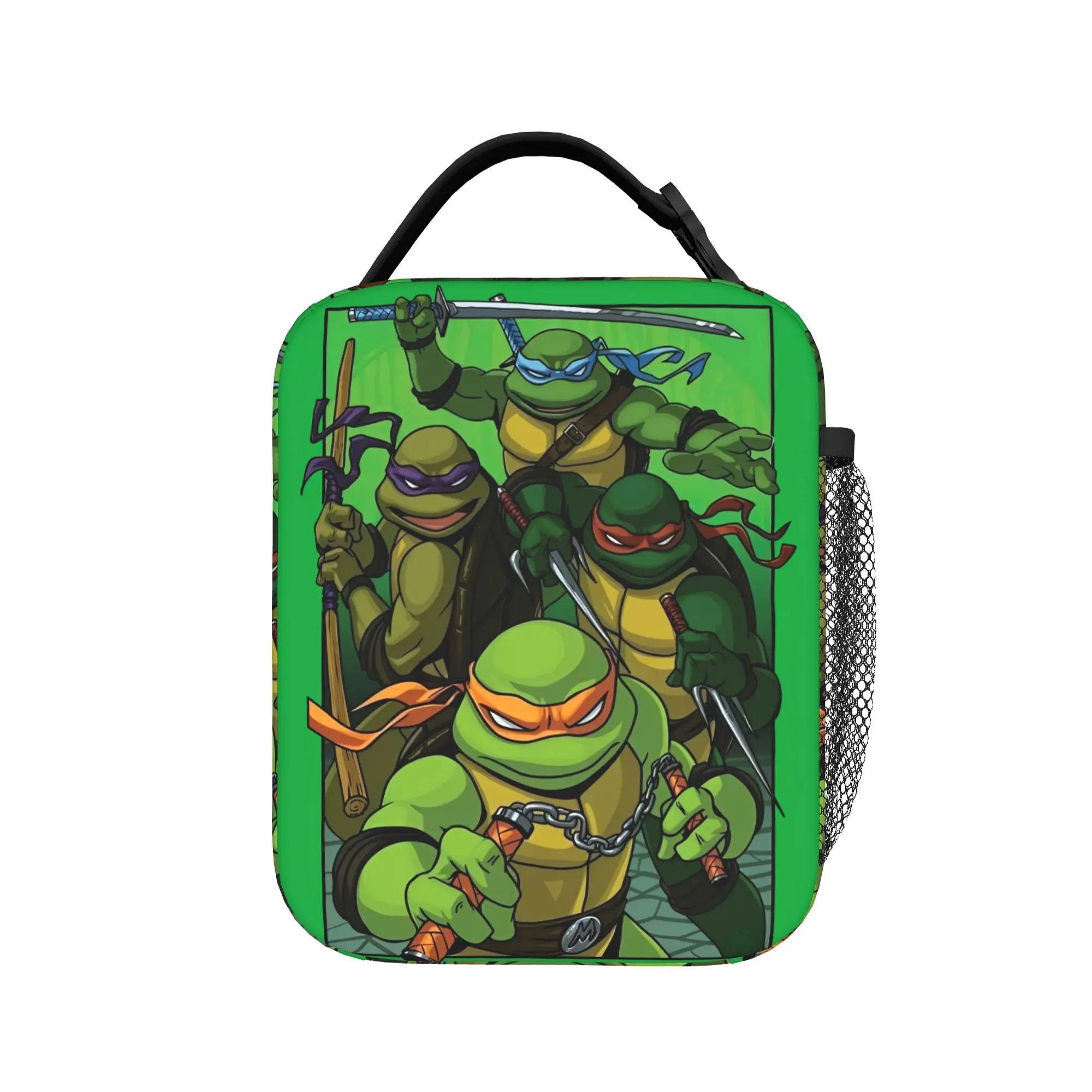 

Teenage Mutant Ninja Turtles Insulated Lunch Bag Cooler Bag Meal Container Portable Tote Lunch Box Food Bag College