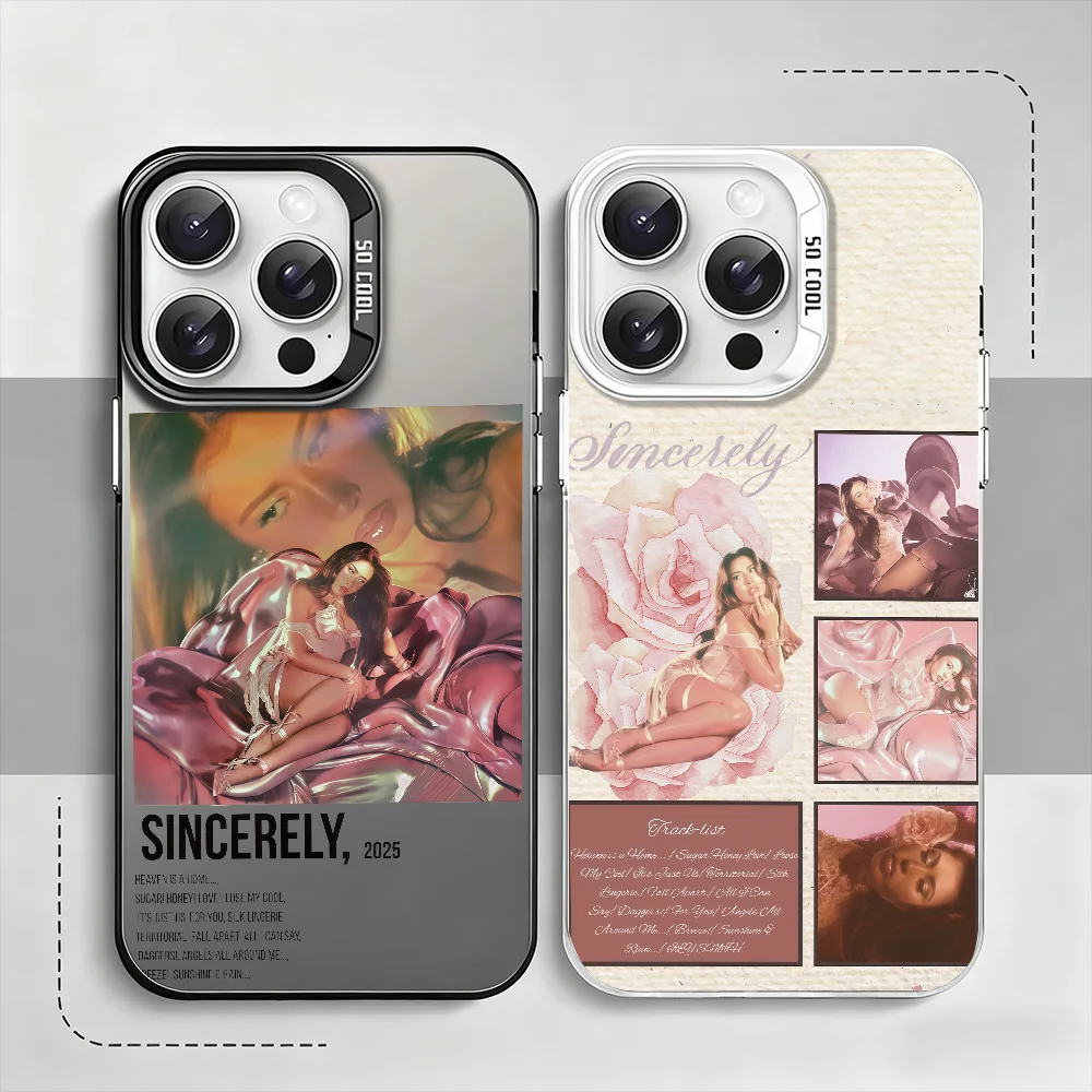 

Singer K-kali uchis sincerely phone case For iPhone 12 11 13 14 15 16 17 Max Pro Plus Mini Protective IMD Color Cover