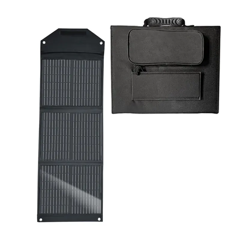DC+USB Outdoor Mobile Energy Storage Power Supply 60W Solar Photovoltaic Panel Frosted Monocrystalline Silicon Foldable view 5