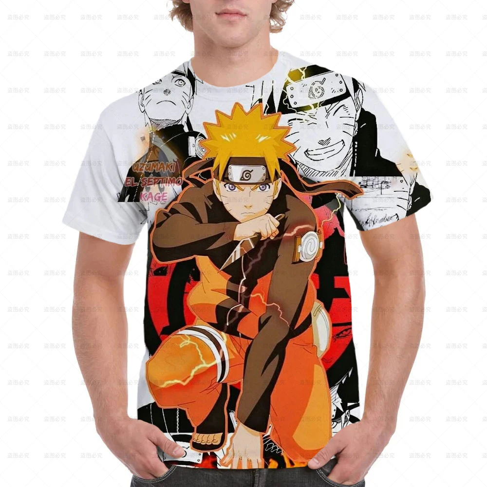 

2025 Boy Girl Children New T-shirt Japan Hot Sale Anime Naruto Graphic 3D Print Cosplay Short Sleeve Summer Kids Cool T-shirt