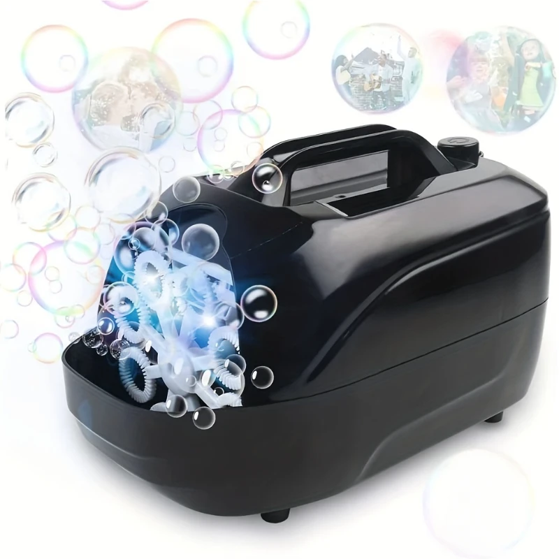 Portable Automatic Bubble Machine Wedding Stage Machine One Button Bubble Ejection with USB Plug In Bubble Toy Birthday Party