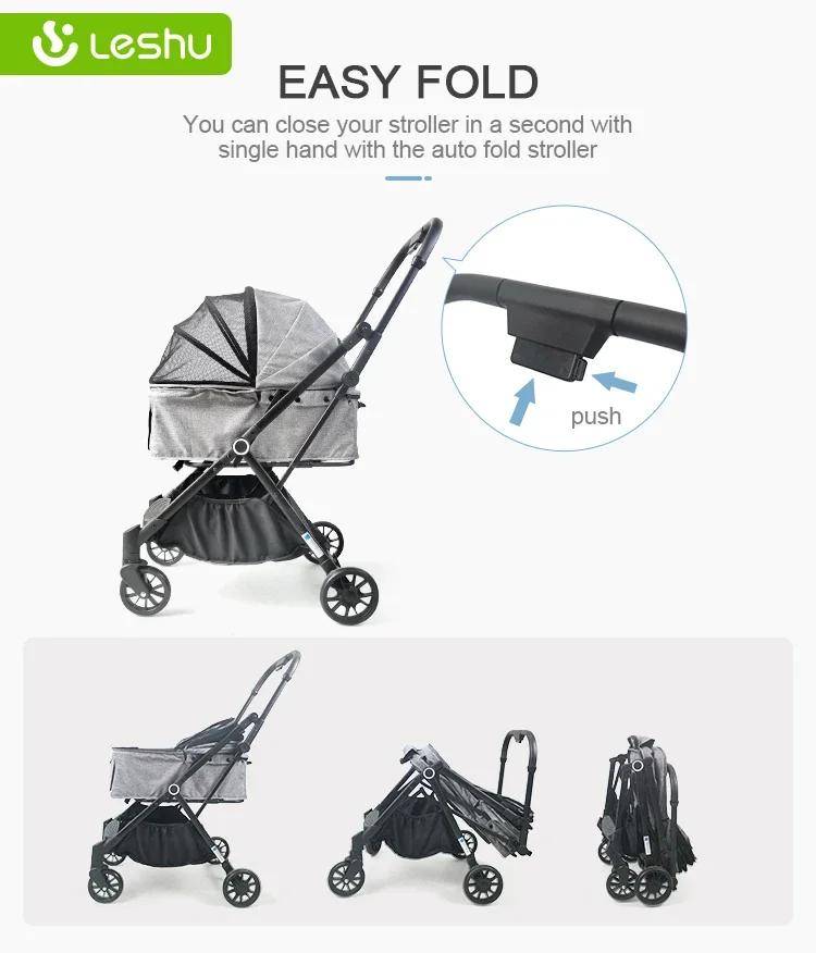 Pet Stroller,New Design Easy To Carry Pet Strollers For 2 Pets For Cats And Dogs