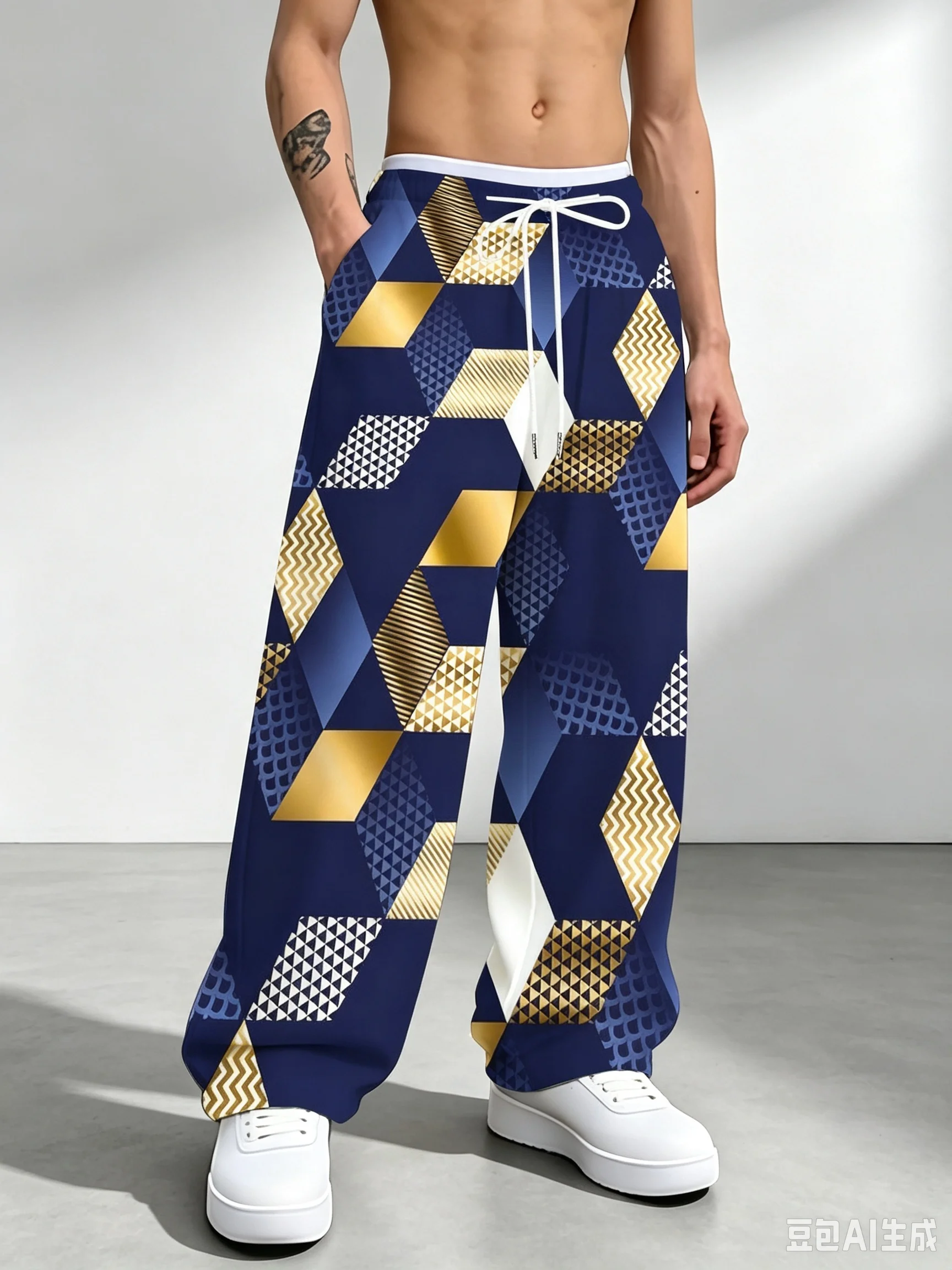 New Arrivals 3D Optical Art Print Unisex Straight Leg Pants Casual Loose Trousers for Street Hangout Beach Vacation Daily Outing