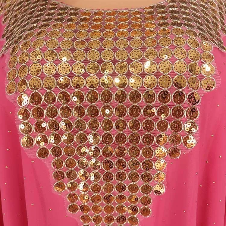 Femme à manches longues robe musulmane ample en mousseline de soie Abayas tempérament dubaï grande taille robe musulmane Robes mode robe décontractée élégante