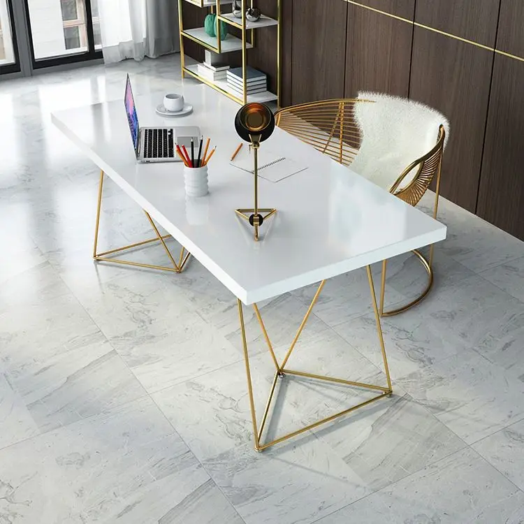 

Solid Wood Desk Computer Table Wrought Iron Desk Modern Office Desk Executive