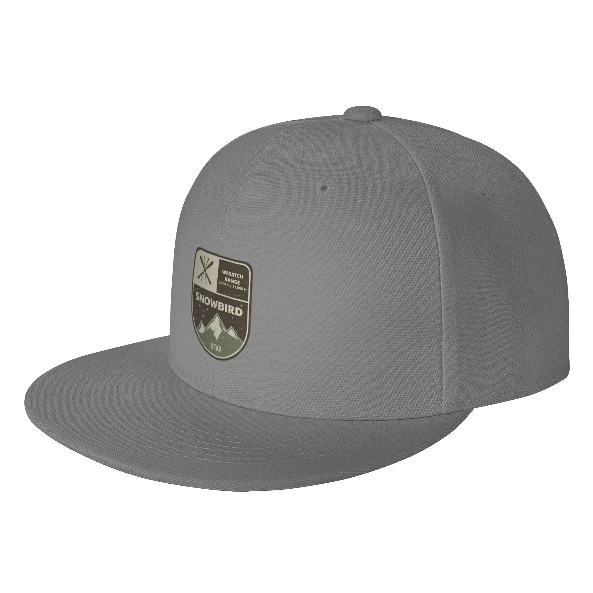 Fashion Snowbird Wasatch Range Utah Flat Brim Sun Hat  American Street Style Tennis Female