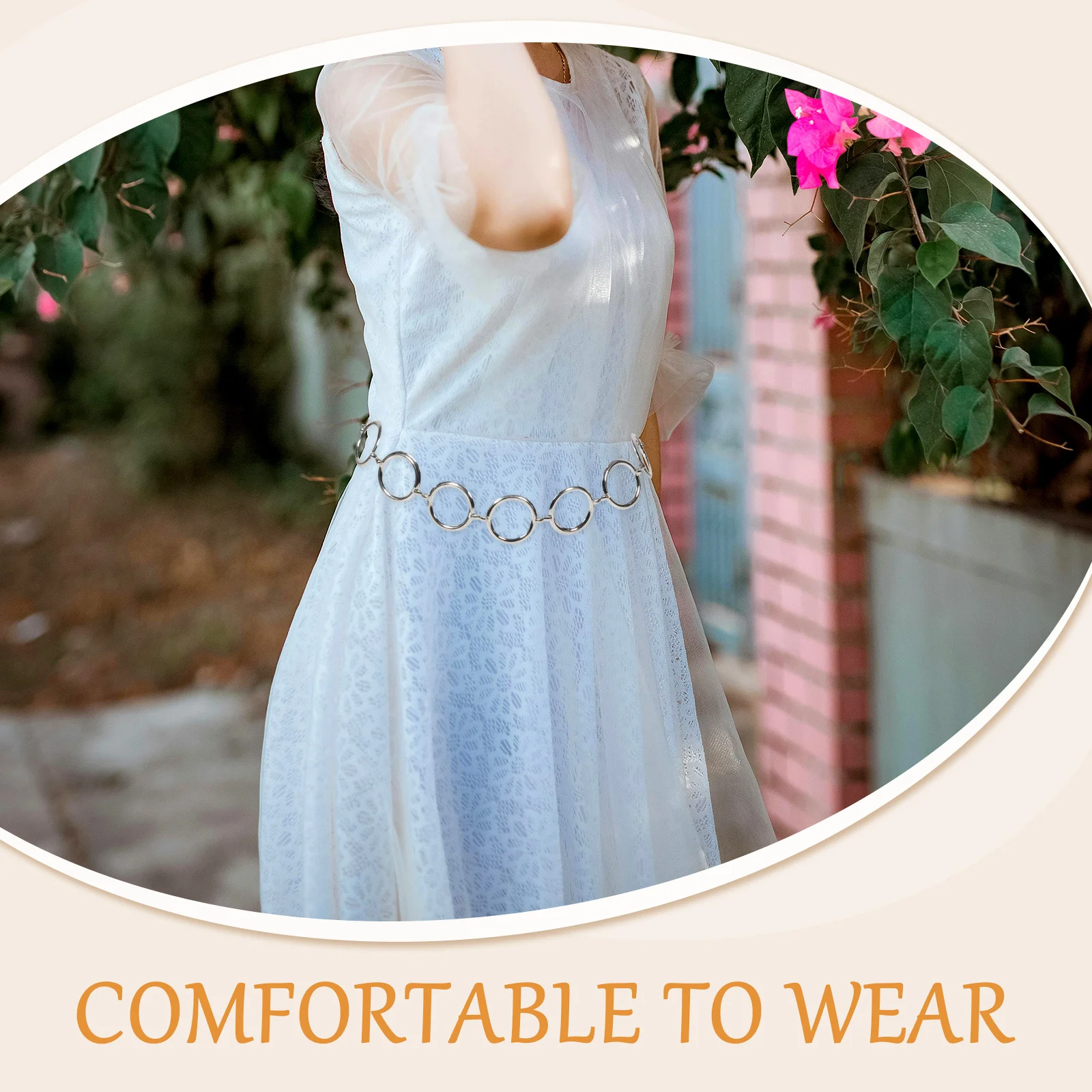 Corrente de cintura de metal feminina elegante acessório de joias corporais para vestidos saias shorts festivais festas presentes