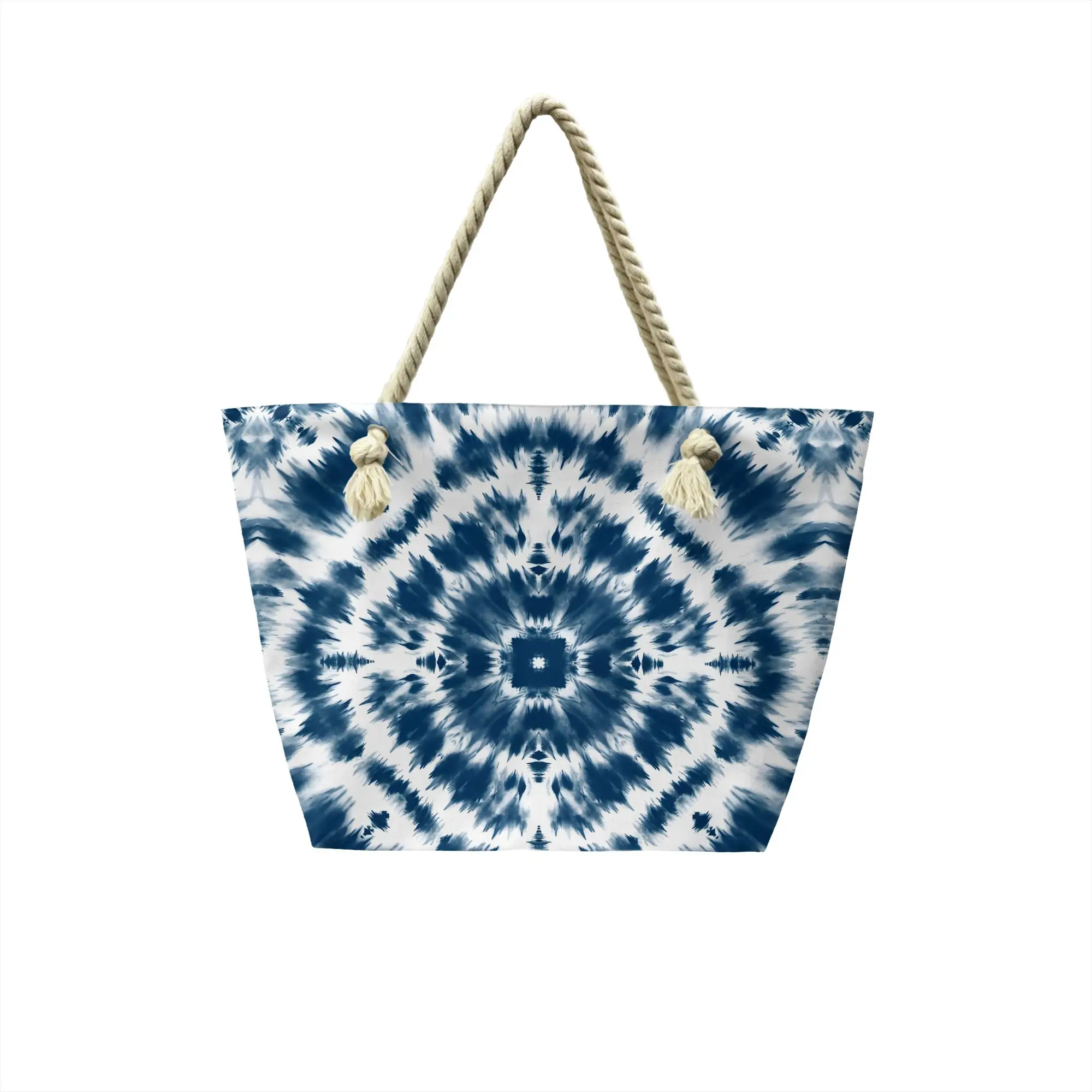 Custom Tie Dye Shopping Canvas Bags Women Washable Big Capacity Groceries  Tote Shopper Bags