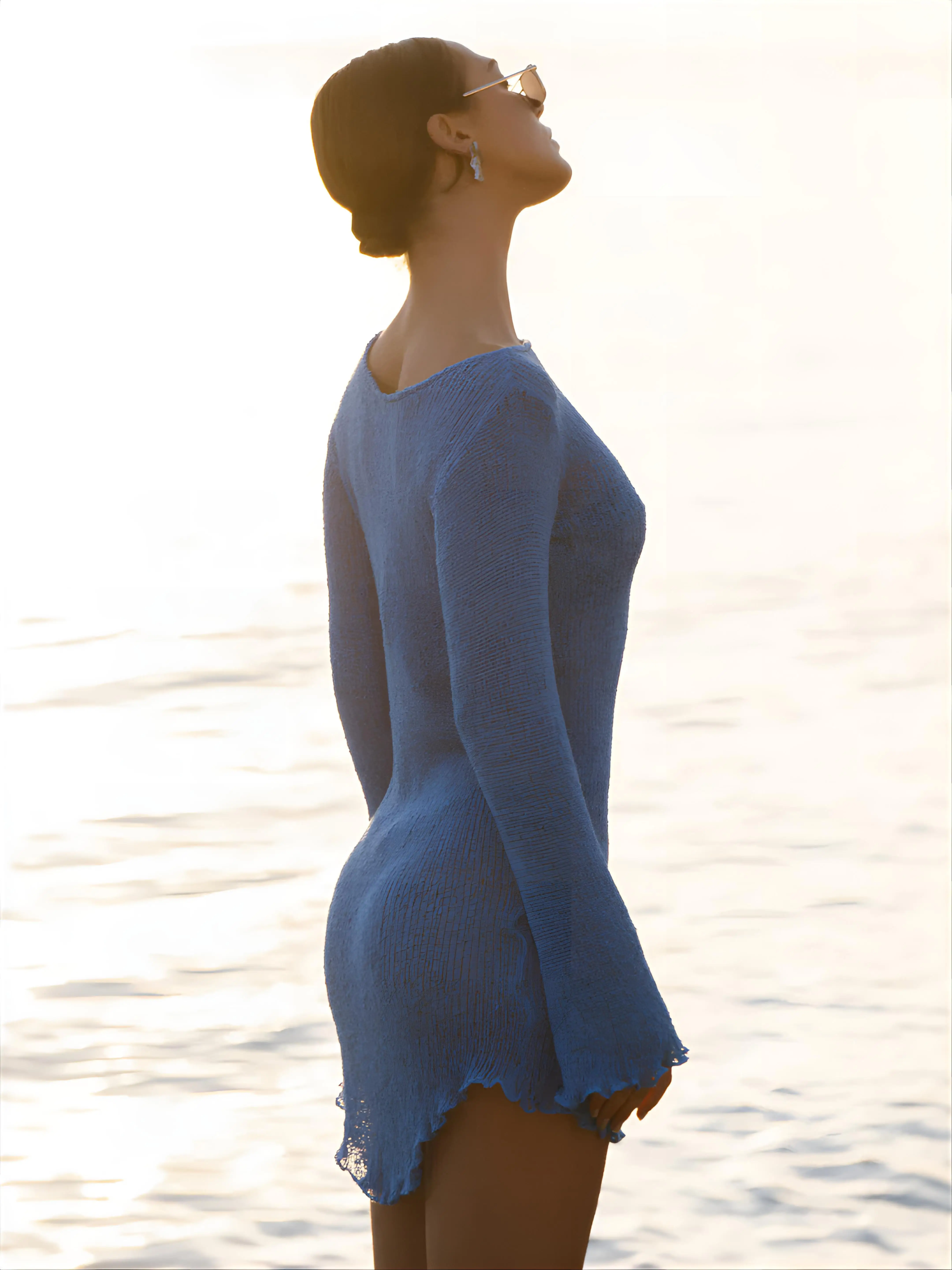 

Накидка наряд женский полупрозрачный японский стиль тигровые полоски для ночного клуба с поясом коричневый полный асимметричный квадратный вырез со стразами Ins