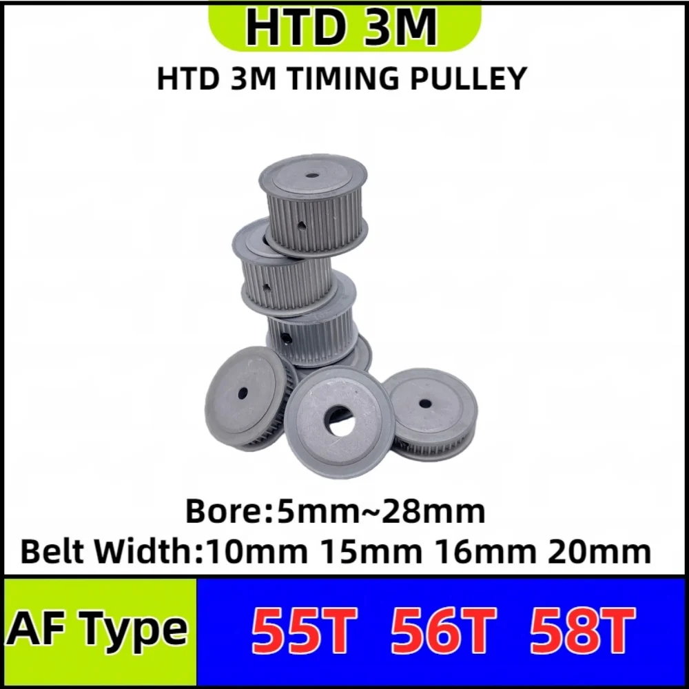 

HTD 3M Timing pulley AF Type 55Teeth 56Teeth 58Teeth Belt Width 10mm 15mm 16mm 20mm 55T 56T 58T HTD 3M Timing pulley