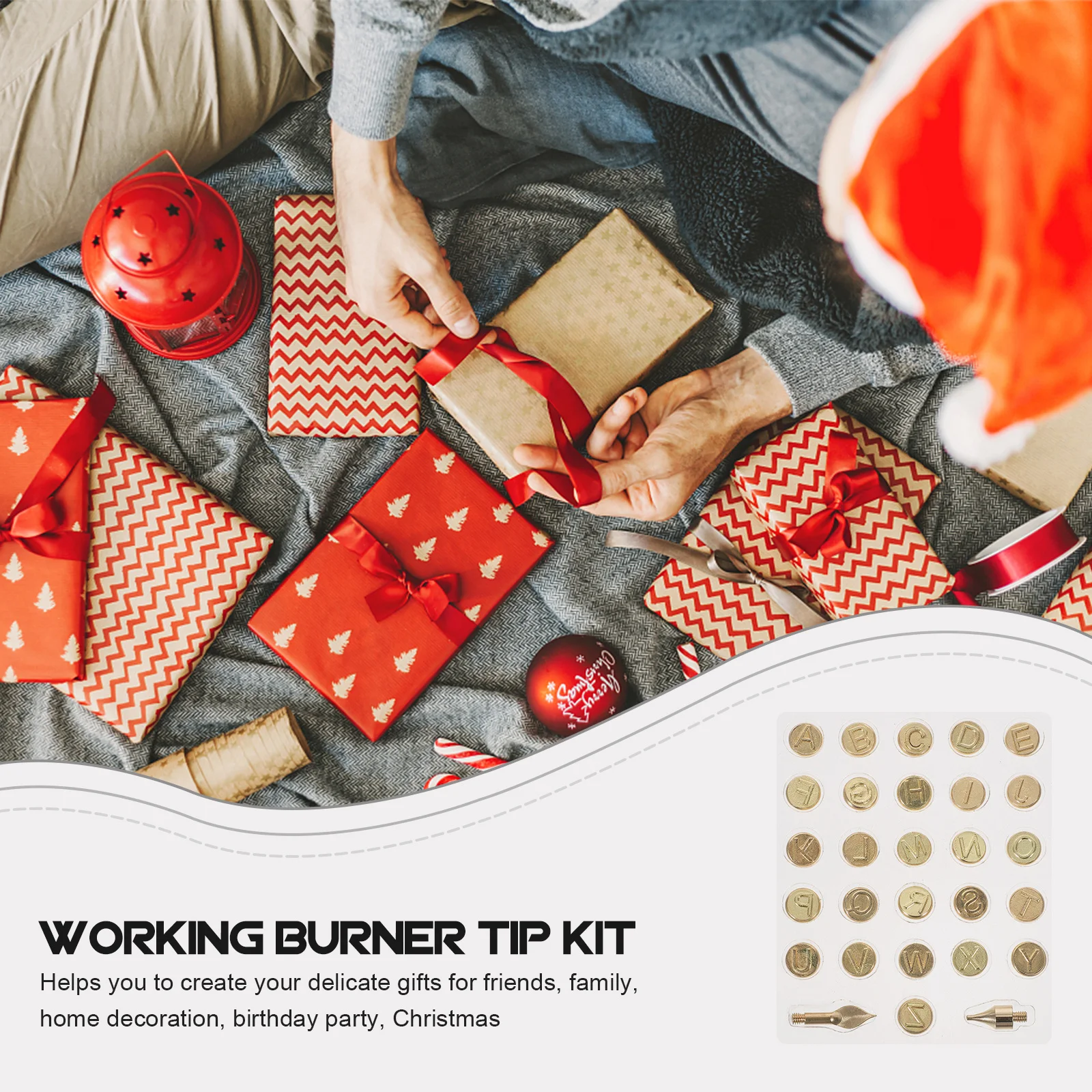 

1 set 1 Set 26 Letters Burning Tip Copper Alloy For Diy Pyrography Wood Carving Crafts Embossing Tool Alphabet Stamps