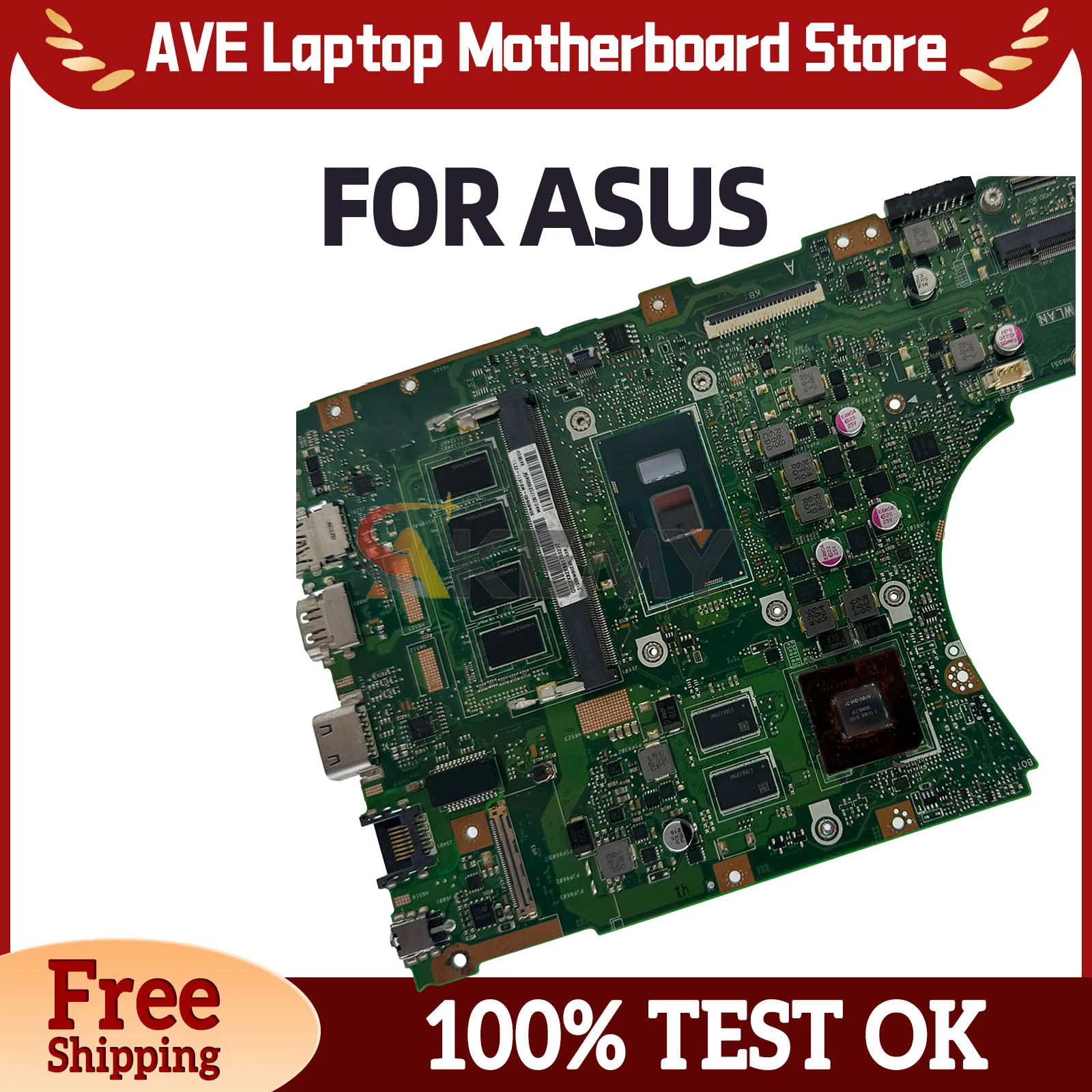 

X456UJ Motherboard For ASUS X456U X456UB X456UF A456U X456UQ X456UV X456UR Laptop Mainboard i3-6100U i5-6200U i7-6500U 4GB DDR3