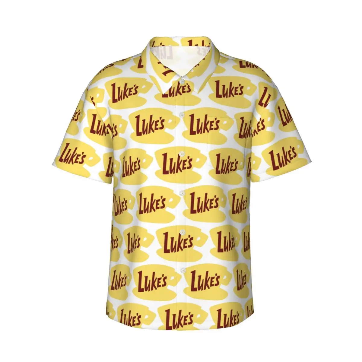 

Luke's Diner Gilmore Girl Birthday Gift Men's Shirts Hawaiian Short Sleeve Shirt Funny Button Tops for Summer Beach