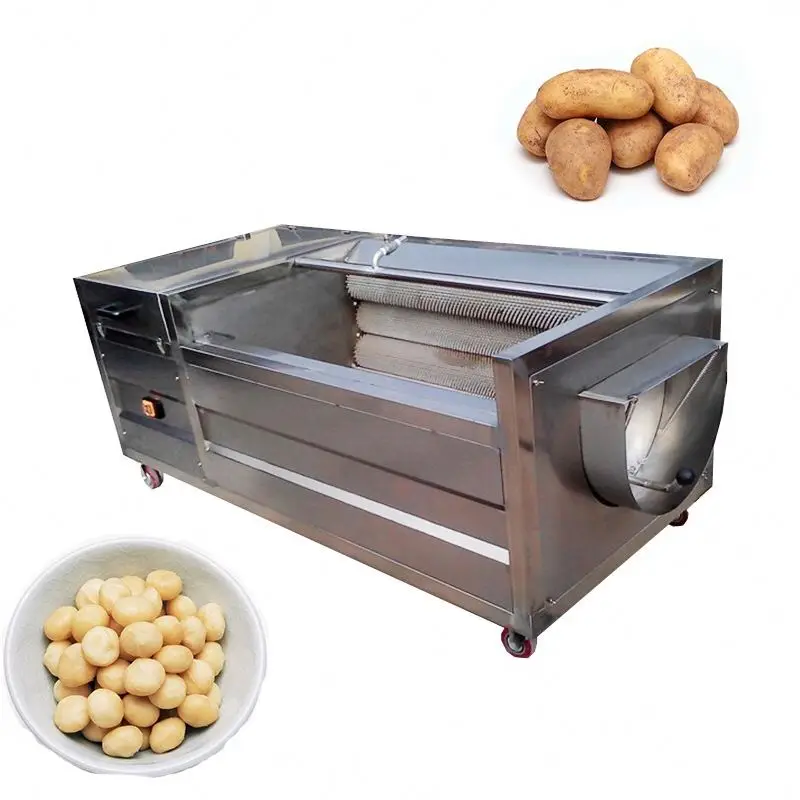 

Screw and Brush Roller Potato Mach Onion Peeling Washing Drying Machine