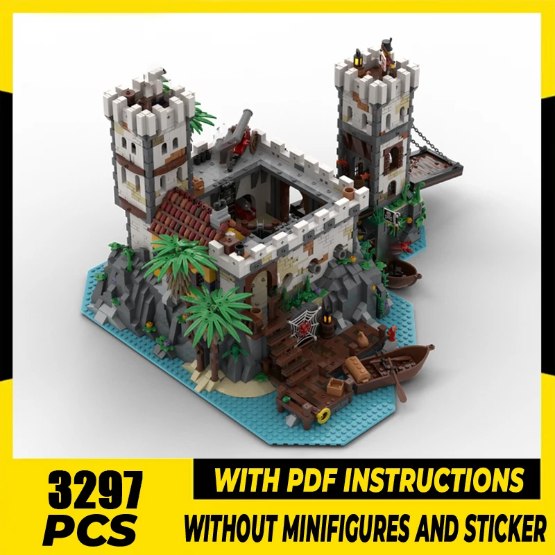 

Moc Building Blocks Modular Imperial Fortress (Pirates Series #9) Model Technology Bricks DIY Assembly Holiday Construstion Toy