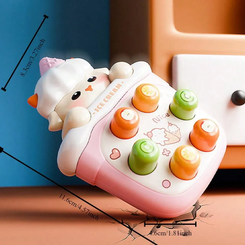 One Piece Mini Whack a Mole Game Console Baby Early Education Puzzle 0-3 Yea Old Baby Boy Girl Finger Press Fidget Toys Baby