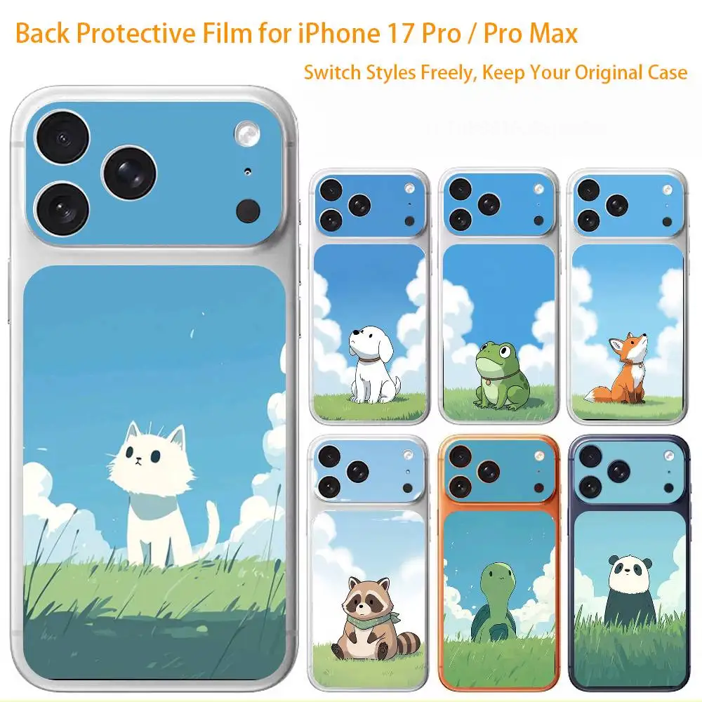

Cute little animals Premium Skin Wrap for iPhone 17 Pro/Max, Back Frame Camera Protective Decal (Not Case)
