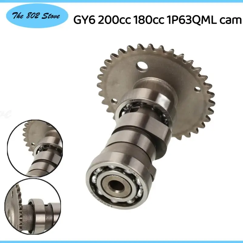 

Scooter Parts Premium Camshaft Replacement for GY6 180cc 200cc Motorcycle Cylinder Engines - Ideal for ATV Go Kart