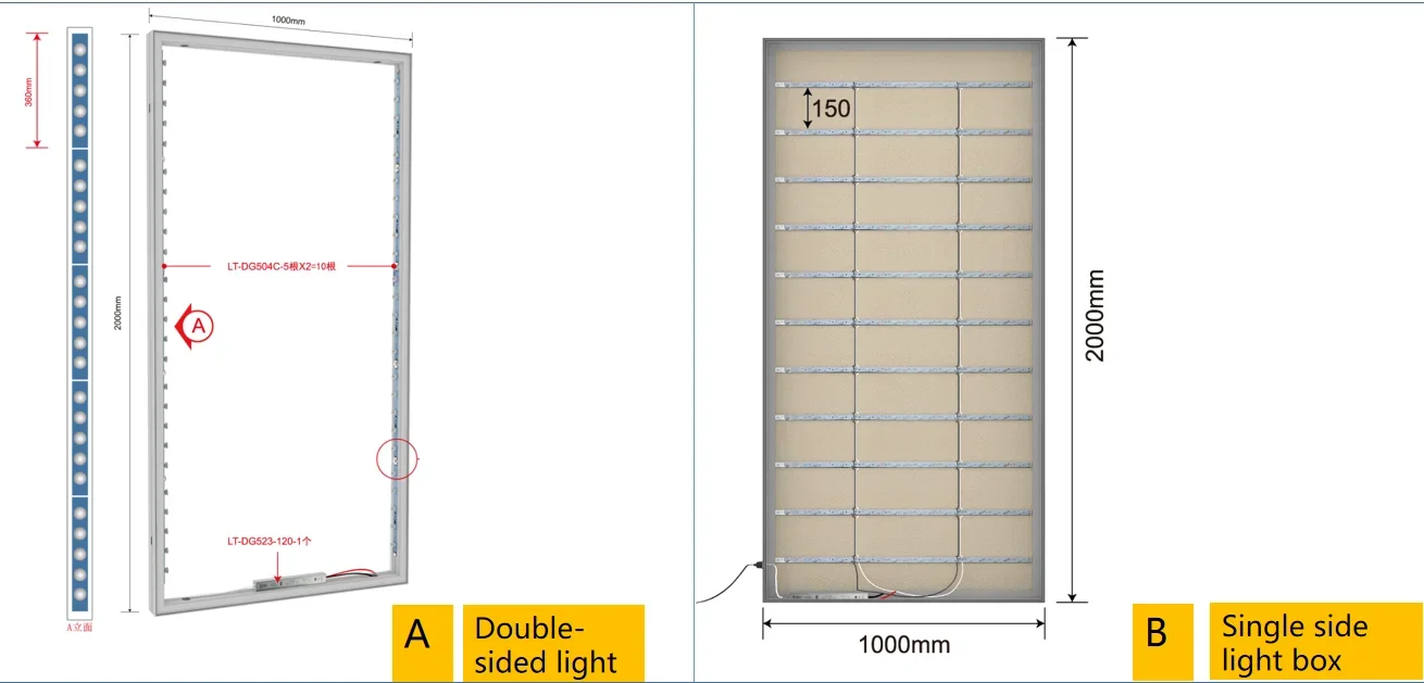 Hot Sale Illuminated Lightboxes Community Display Advertising Lightboxes LED Light Boxs Movable Luminous Event Expo Showroom