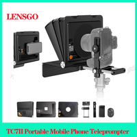 LENSGO TC7II Portable Mobile Phone Teleprompter for Live Interview Video High Definition for 7.9 inch Tablet iPad Smartphone