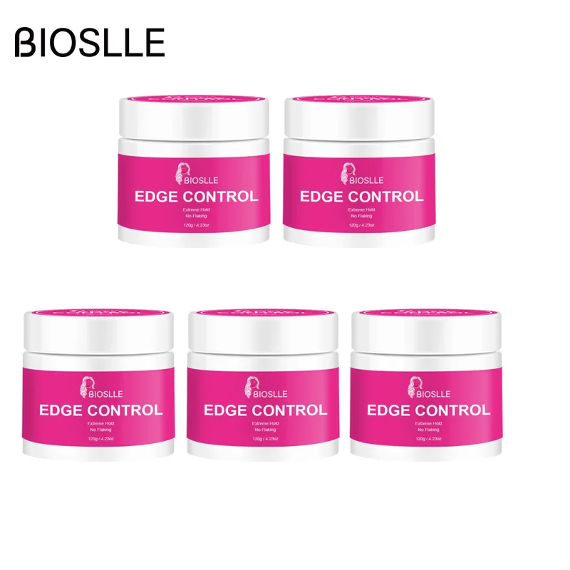 

5PCS BIOSLLE 100g Strong Hold No Flaking Hair Edge Control Styling Wax for 4C Hair