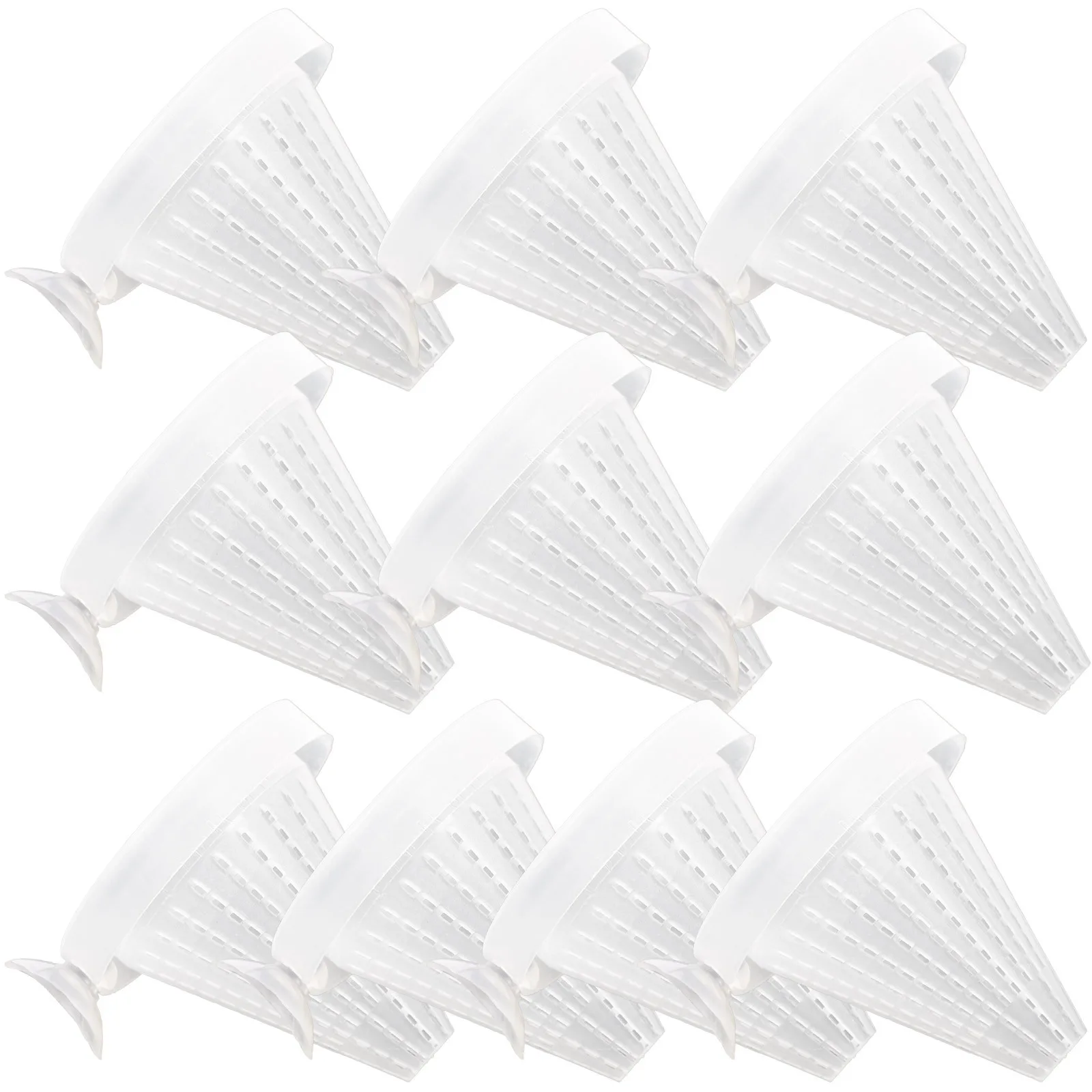 

10Pcs Fish Tank Cone Feeder Suction Cup Red Worm Feeding Cup Durable Safe Live Food Funnel Random Color Worm Feeder