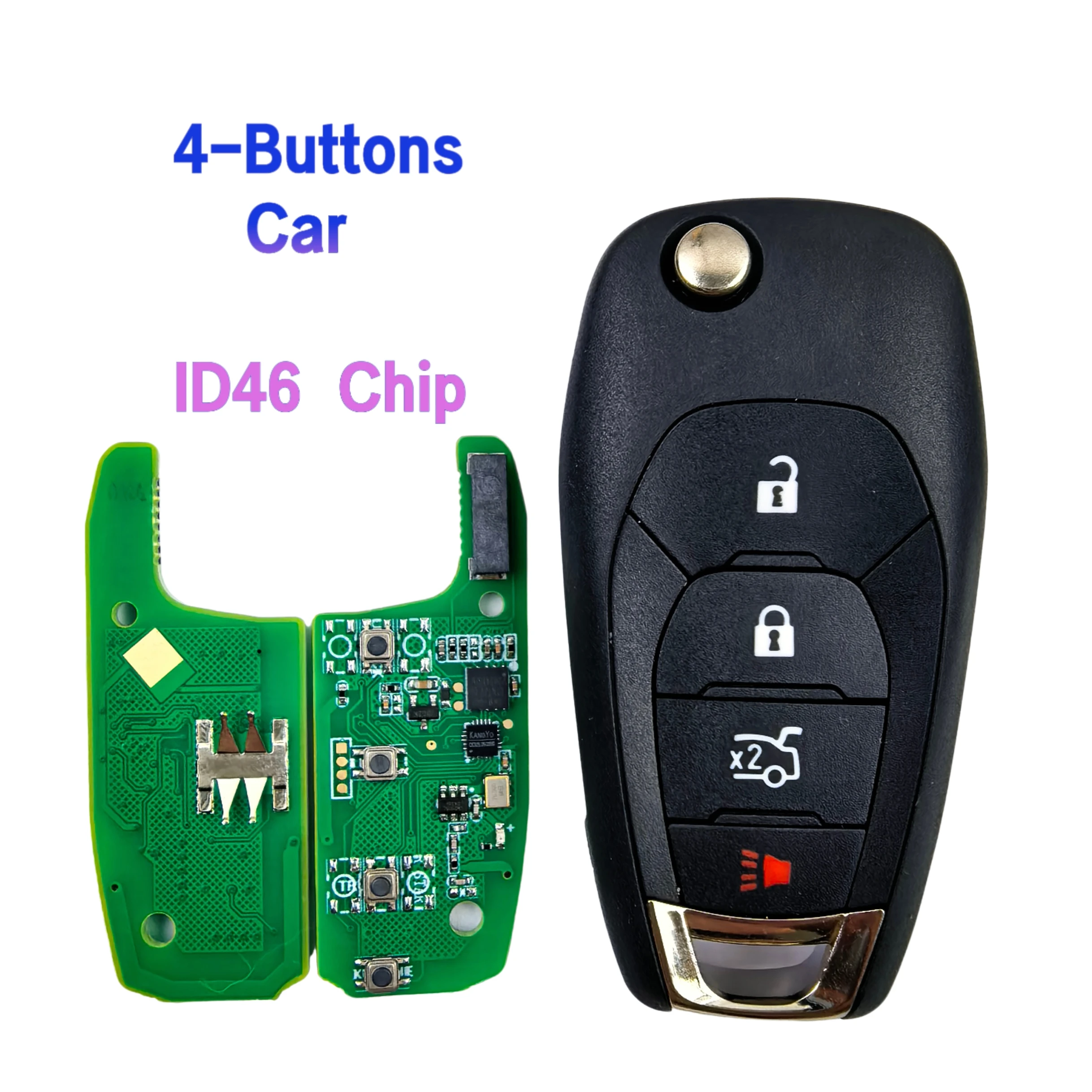 LXP-T003-315MHZ LXP-T004-433MHz 2/3/4B PCF7937E ID46Chip Fernbedienungs-Klappschlüssel für Chevrolet Cruze Trax Sonic Spark Colorado 2016-2021 – Detail 7