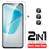 2in1 Tempered Glass Case For Infinix Hot 50 Pro 50Pro 4G Screen Protector For Infinix Hot 50i Hot50 Camera Lens Protective Film