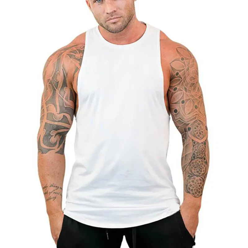 Men\'s Jogging Undershirt Workout Fitness Comfortable Sleeveless T-Shirt Outdoor Sports Running Fashion Breathable Loose Vest